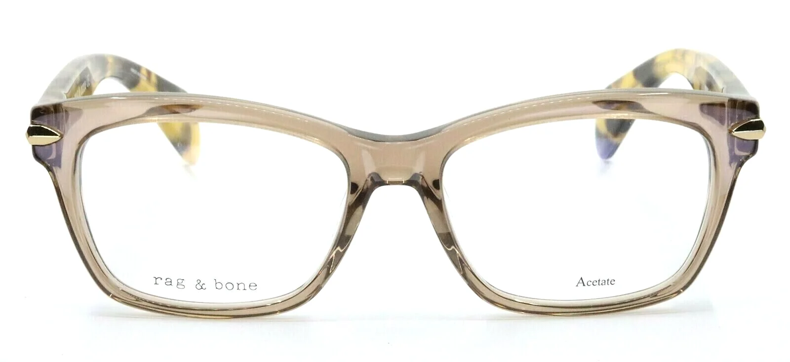 RAG & BONE RNB3004 ACI Crystal Taupe Square Full Rim Eyeglasses Frames 50-16-135 2