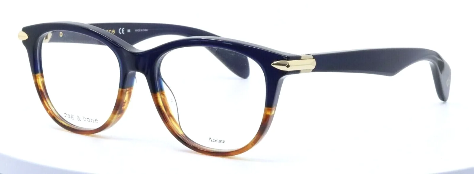 RAG & BONE RNB3014 IPR Oval Havana Blue Womens Full Rim Eyeglasses 49-16-140