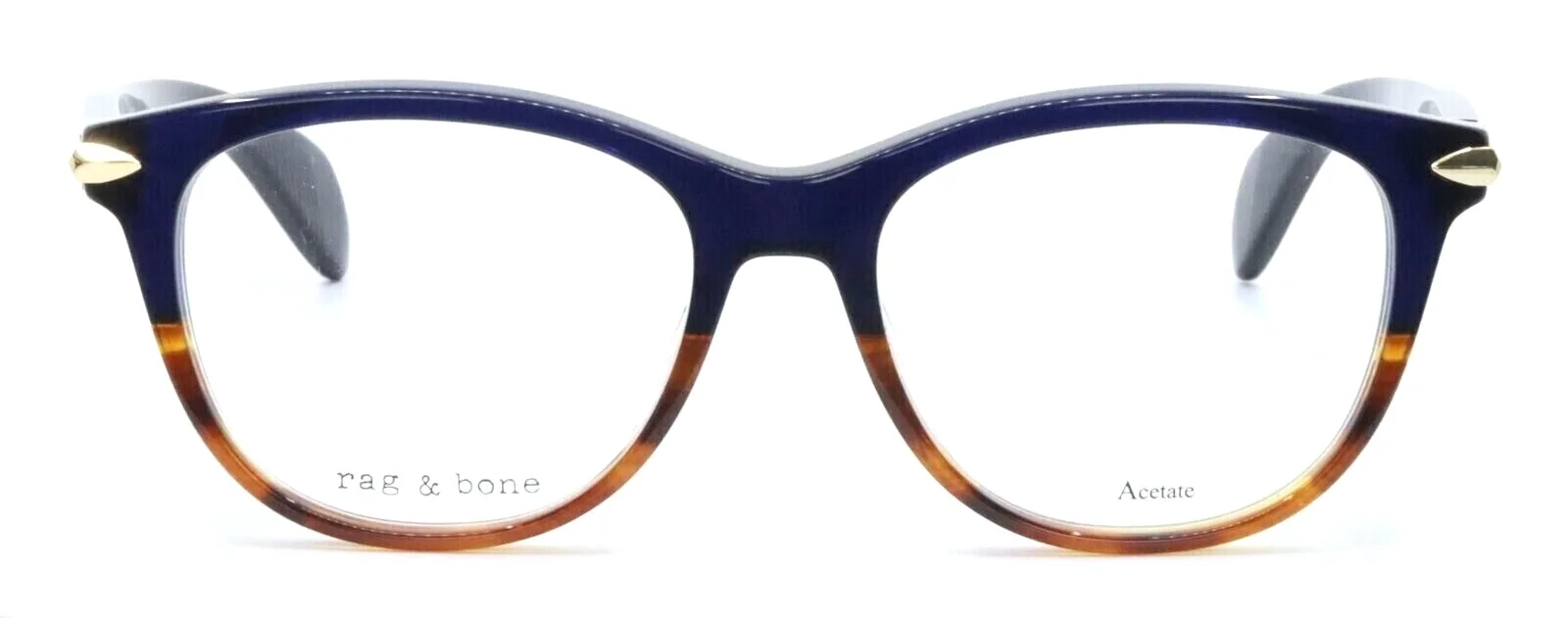 RAG & BONE RNB3014 IPR Oval Havana Blue Womens Full Rim Eyeglasses 49-16-140 2