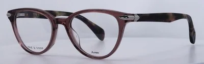 Rag & Bone RNB3040 YH0 Mauve Havana Cat Eye Womens Eyeglasses 49-18-140 2