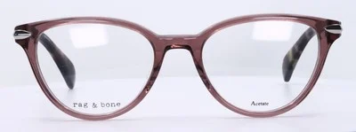 Rag & Bone RNB3040 YH0 Mauve Havana Cat Eye Womens Eyeglasses 49-18-140 3