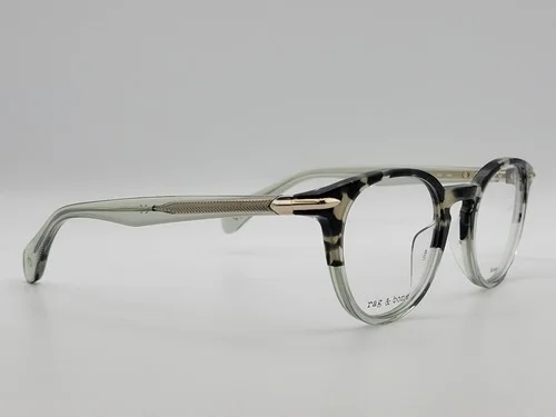 Rag N Bone RNB8003 S5P Havana Green Shade Oval Eyeglass Frames 48-21-140 4