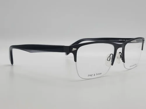 Rag&Bone RNB 7019 R80 Matte Ruthenium Rectangle Eyeglass Frames 54-18-145