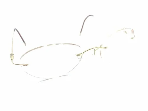 Ralph Lauren Gold Brown Metal Rimless Eyeglasses Frames 145 Designer Men Women