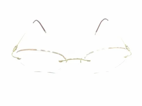 Ralph Lauren Gold Brown Metal Rimless Eyeglasses Frames 145 Designer Men Women 2