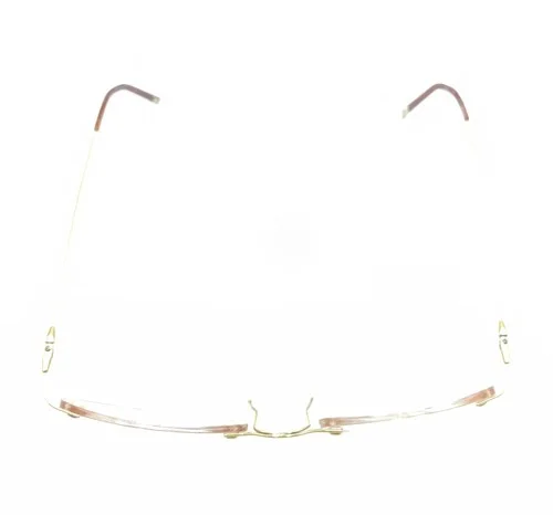 Ralph Lauren Gold Brown Metal Rimless Eyeglasses Frames 145 Designer Men Women 3