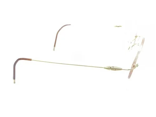 Ralph Lauren Gold Brown Metal Rimless Eyeglasses Frames 145 Designer Men Women 4