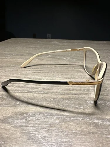 Ralph Lauren RA 5203 1090/13 Black/Tan Cat Eye Eyeglasses Frames 54-16-135 2