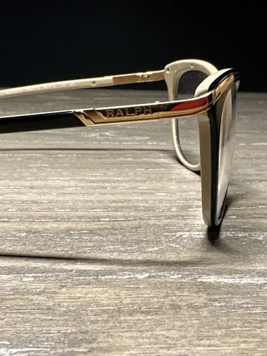 Ralph Lauren RA 5203 1090/13 Black/Tan Cat Eye Eyeglasses Frames 54-16-135 3