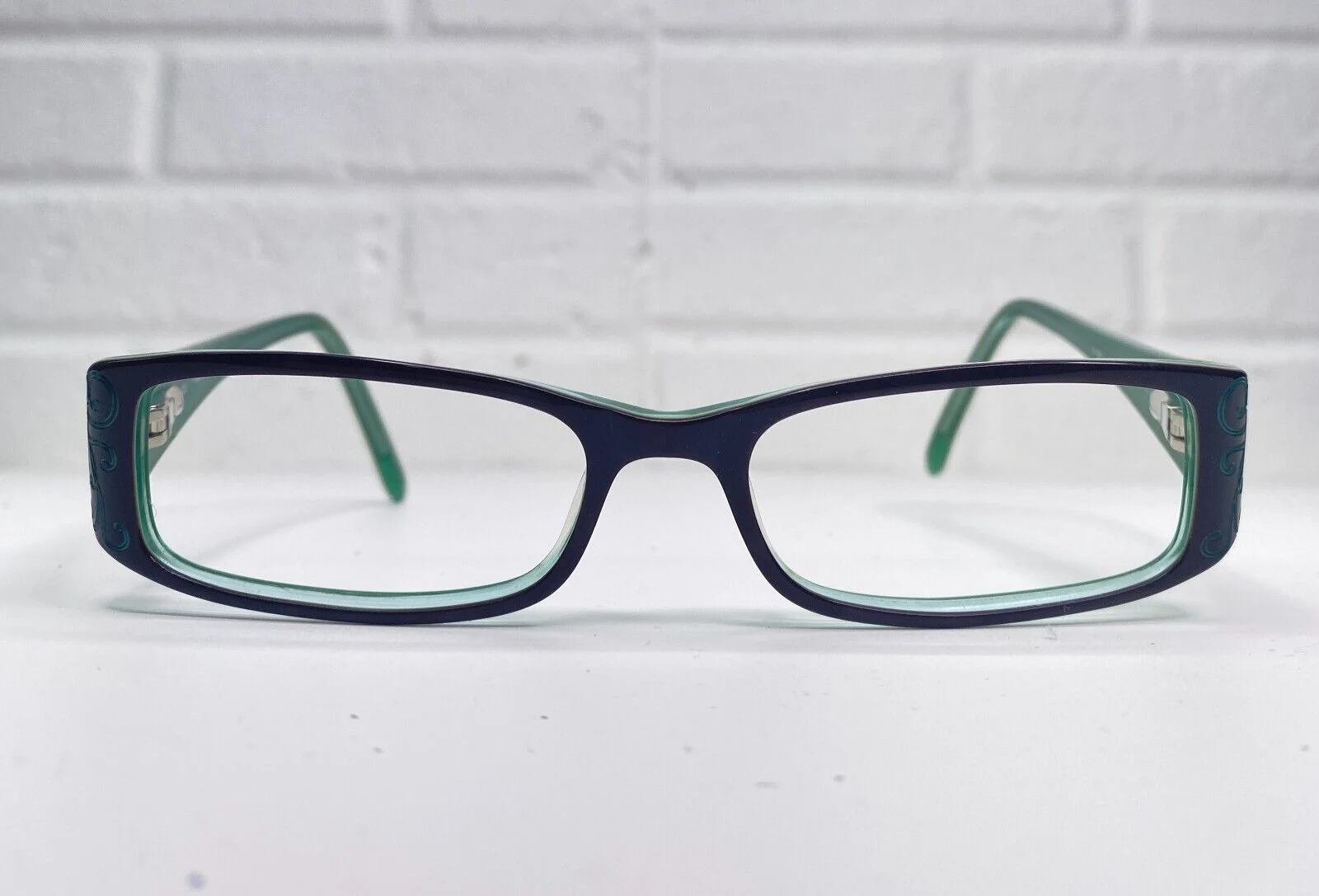 Rampage R100 Eyeglasses Frames Womens Green Full Rim Rectangle 51-16-135 22762