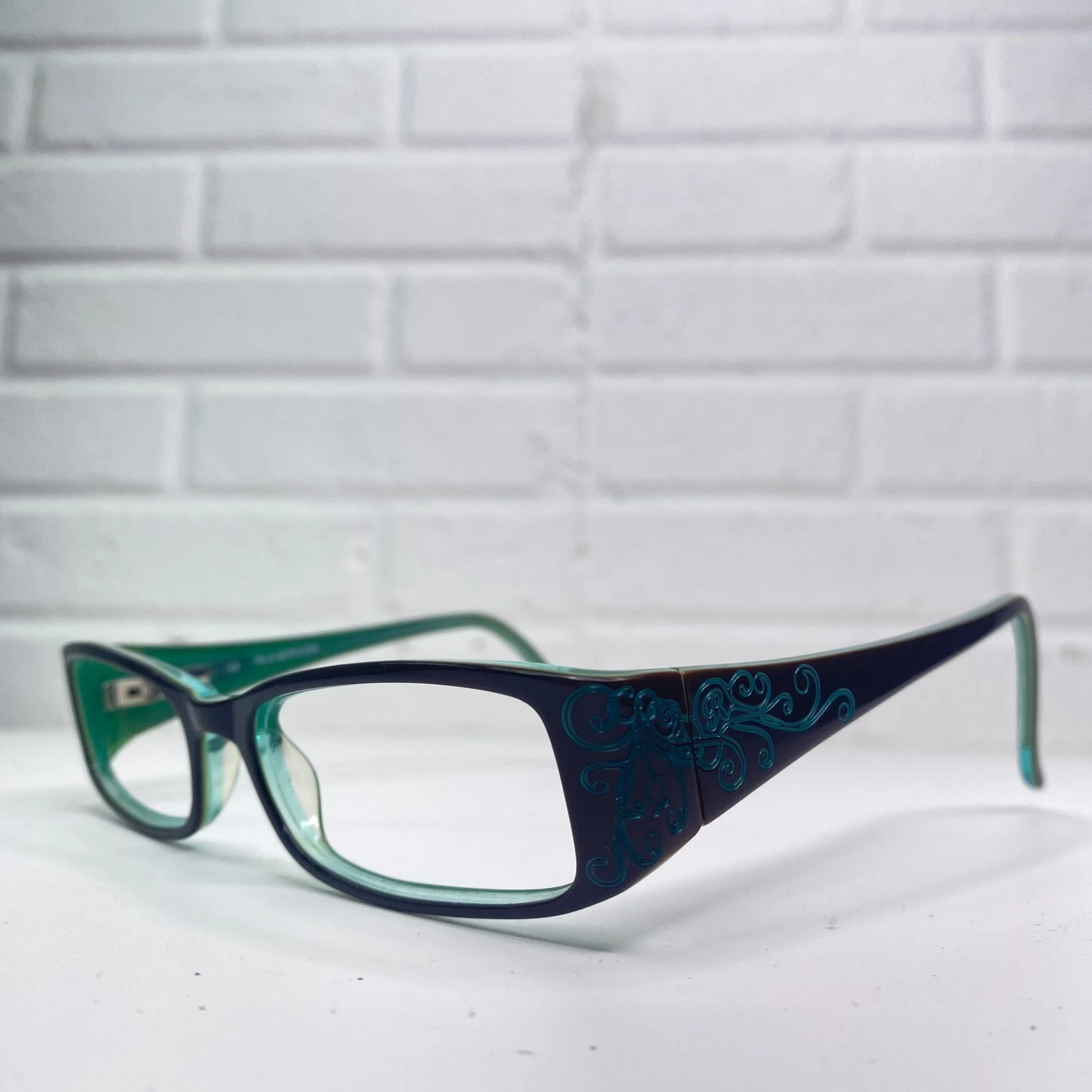 Rampage R100 Eyeglasses Frames Womens Green Full Rim Rectangle 51-16-135 22762 2
