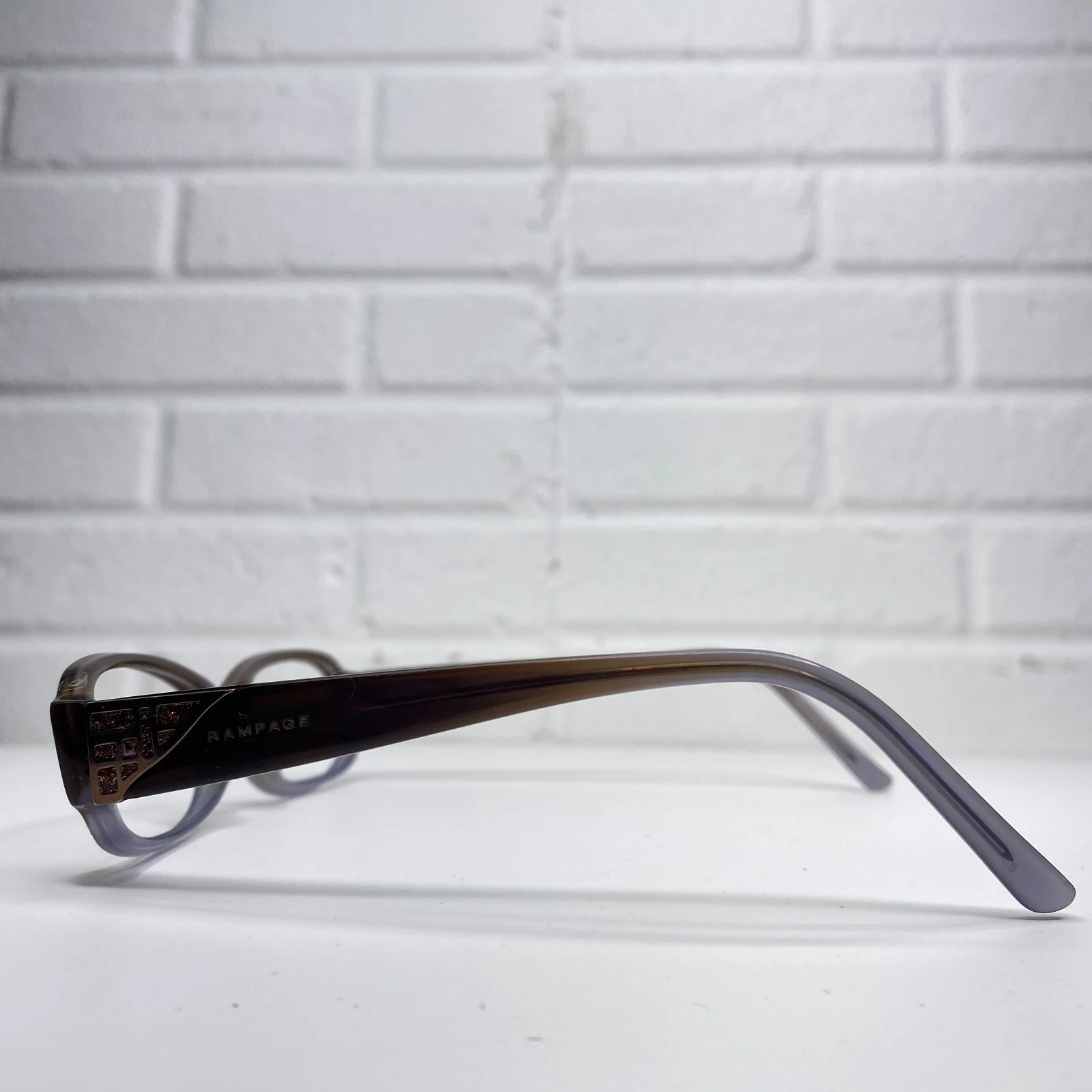 Rampage R174 Eyeglasses Frames 51-17-135MM Metal Frames Brown/Purple 3