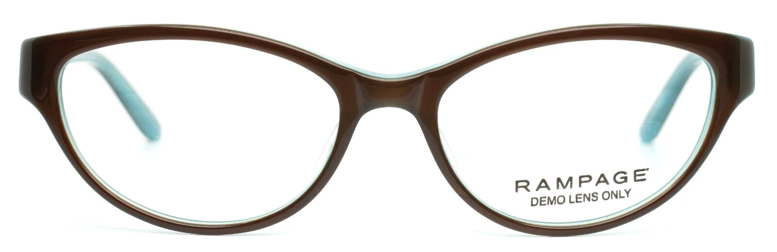 RAMPAGE R178 BRN Brown Blue Womens Cat Eye Full Rim Eyeglasses 51-16-135 B:33 2