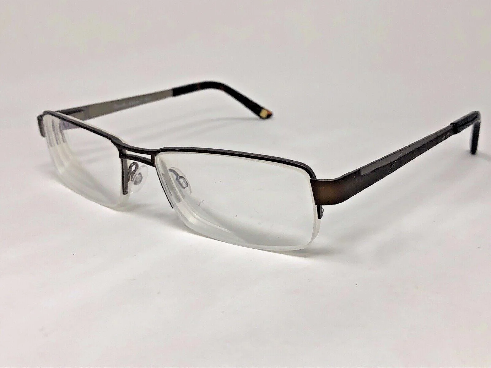 RANDY JACKSON 1065 C.097 Eyeglasses Frame Half Rimless 56-17-145 Brown MM08