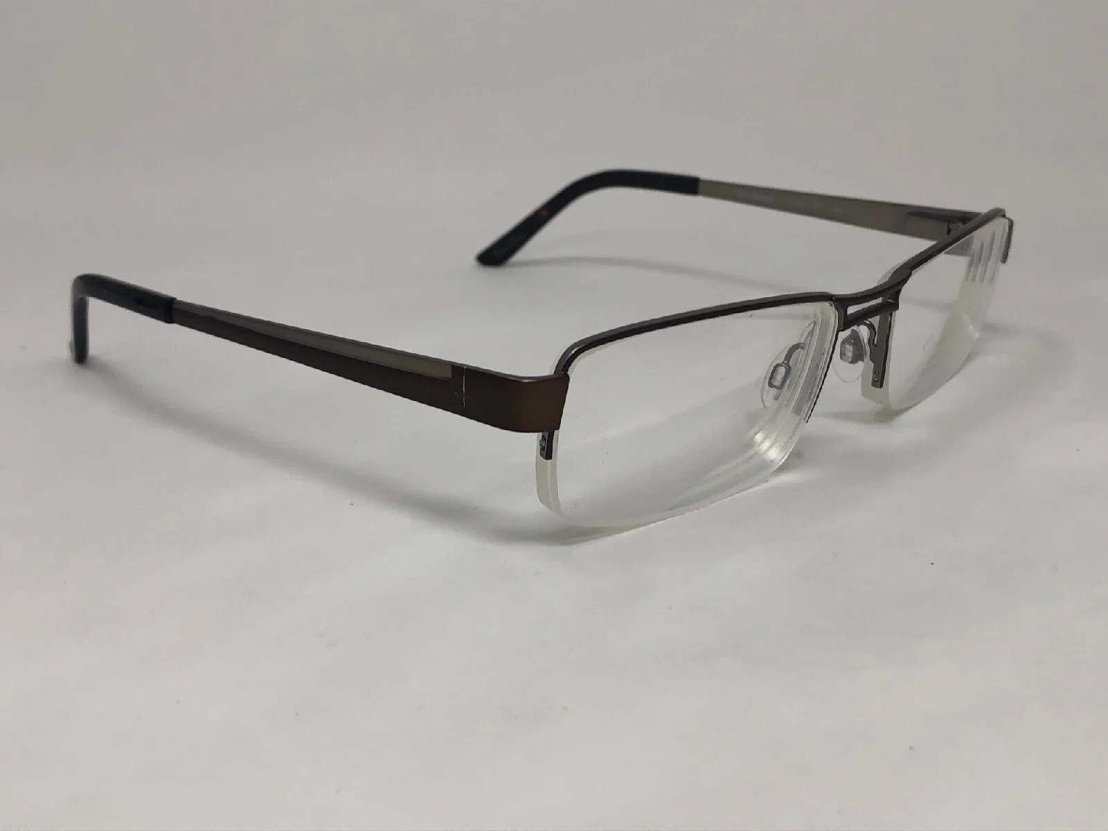 RANDY JACKSON 1065 C.097 Eyeglasses Frame Half Rimless 56-17-145 Brown MM08 3