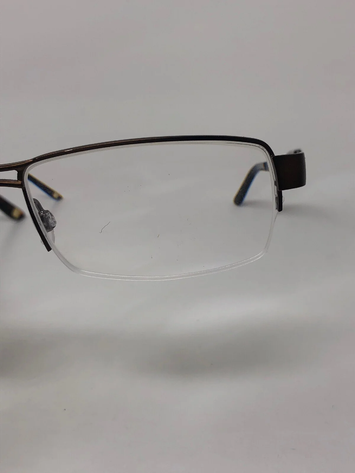 RANDY JACKSON 1065 C.097 Eyeglasses Frame Half Rimless 56-17-145 Brown MM08 4