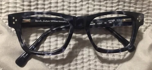 Randy Jackson Eyeglasses Frames Only ZYLOWARE C.017 Black Blue Limited Edition
