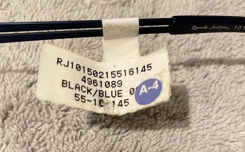 RANDY JACKSON RJ 1015 - 55-16-145 Black/BLUE Men’s Eyeglass Frames, Retail $97 2