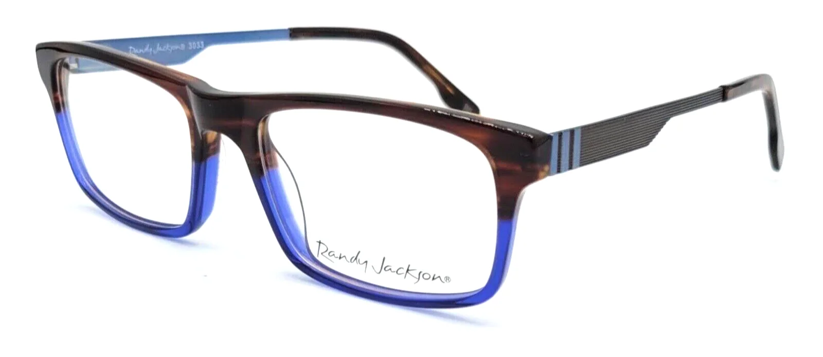 RANDY JACKSON - RJ3033 220 54/18/145 - BROWN BLUE FADE- NEW Authentic EYEGLASSES