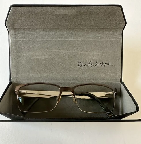 Randy Jackson Signature 1049 Eyeglass Frames ZYLOWARE Brown 55-145 w/ Case