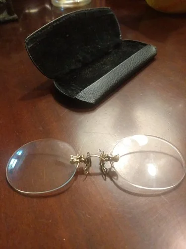 Rare 10K Gold Pince Nez Eye Glasses Ketcham & Mcdougall 1903 Vtg