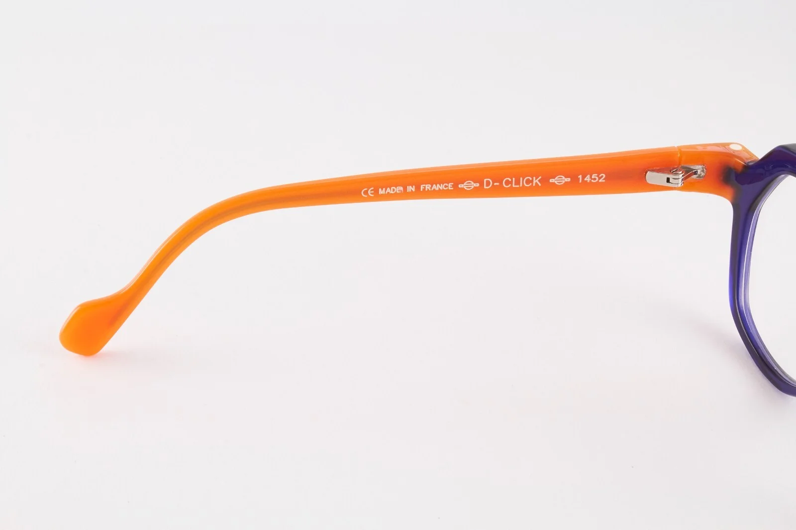 Rare Authentic Anne et Valentin D-CLICK 1452 46mm Blue Orange Glasses France 4