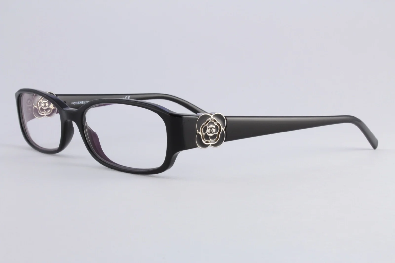 Rare Authentic Chanel 3131 501 Black Camellia 51mm Glasses Frames Italy RX-able 2