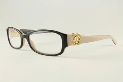 Rare Authentic Chanel 3131 c. 1013 Black/Beige 51mm Frames Eyeglasses RX-able 2
