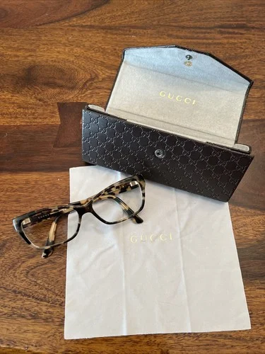 Rare Authentic Gucci GG 3559 L7B 135 53mm Havana Brown Cat Eye Frames Italy