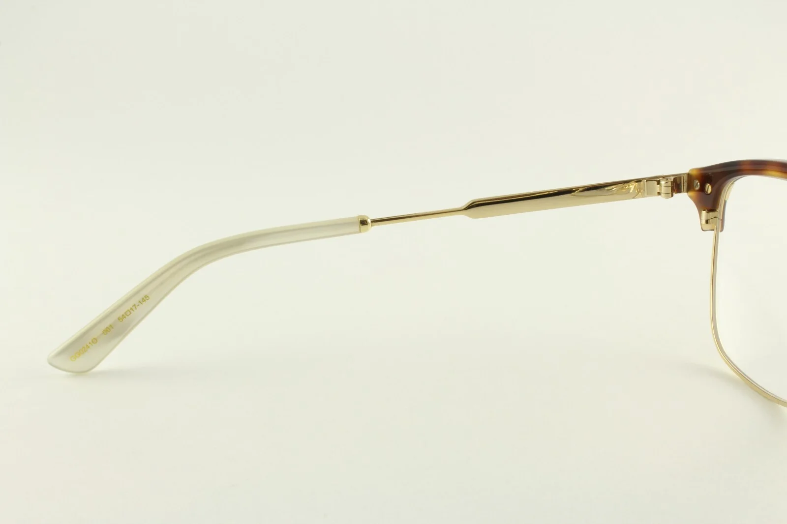 Rare Authentic Gucci GG0241O 001 54mm Gold Tortoise Pearl Glasses Frames Italy 4