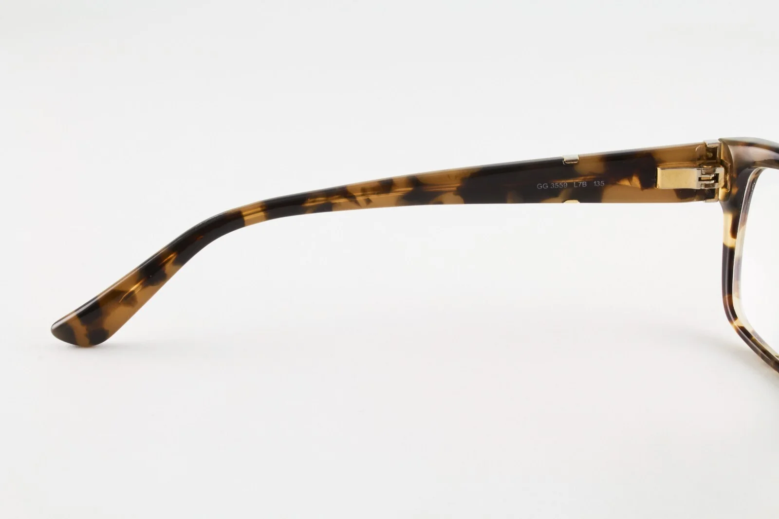 Rare Authentic Gucci GG3559 L7B Havana Honey Gold White 51mm Glasses Italy 4