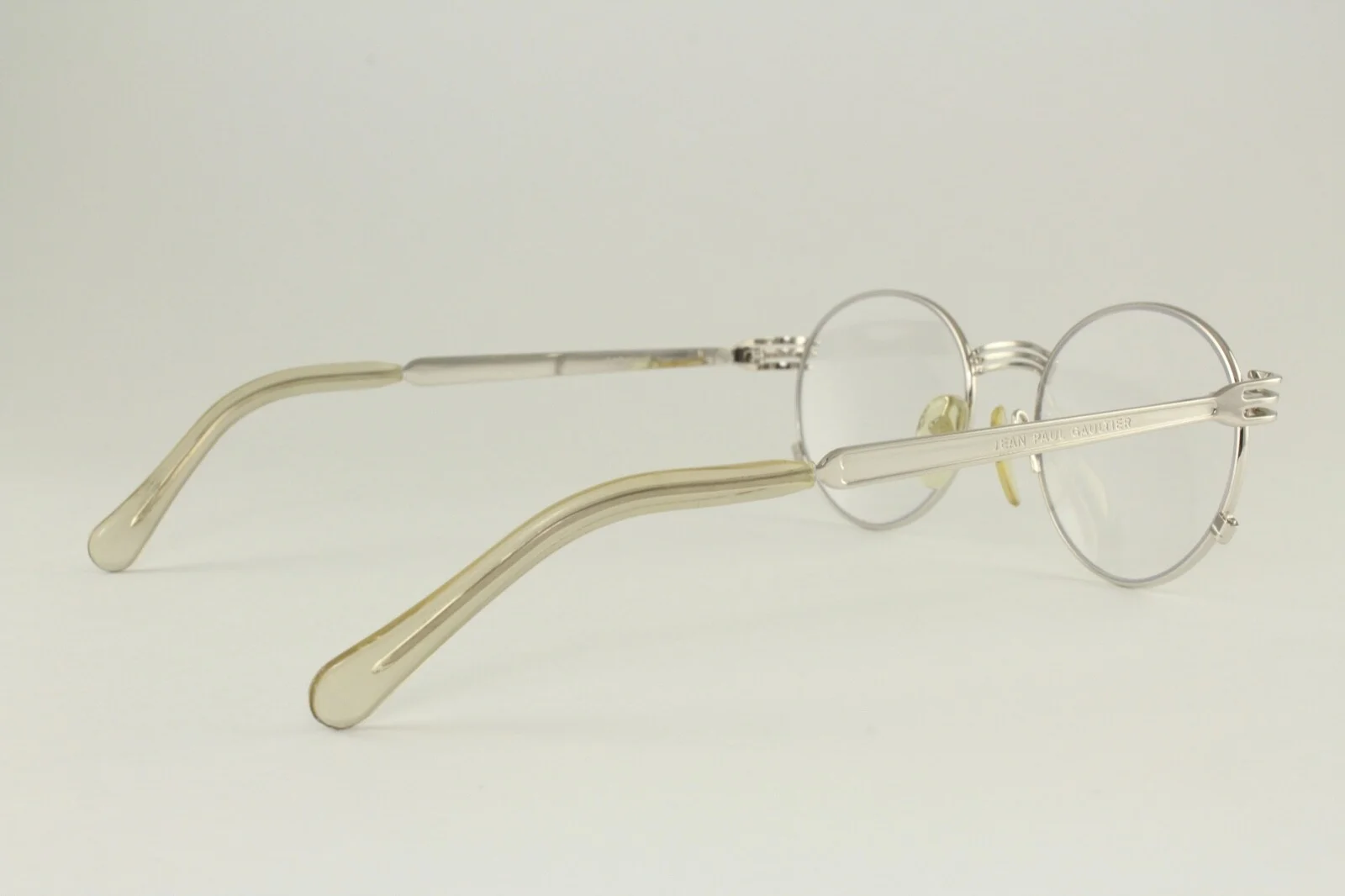 Rare Authentic Jean Paul Gaultier 55-3174 Forks Silver 50mm Glasses RX-able 2