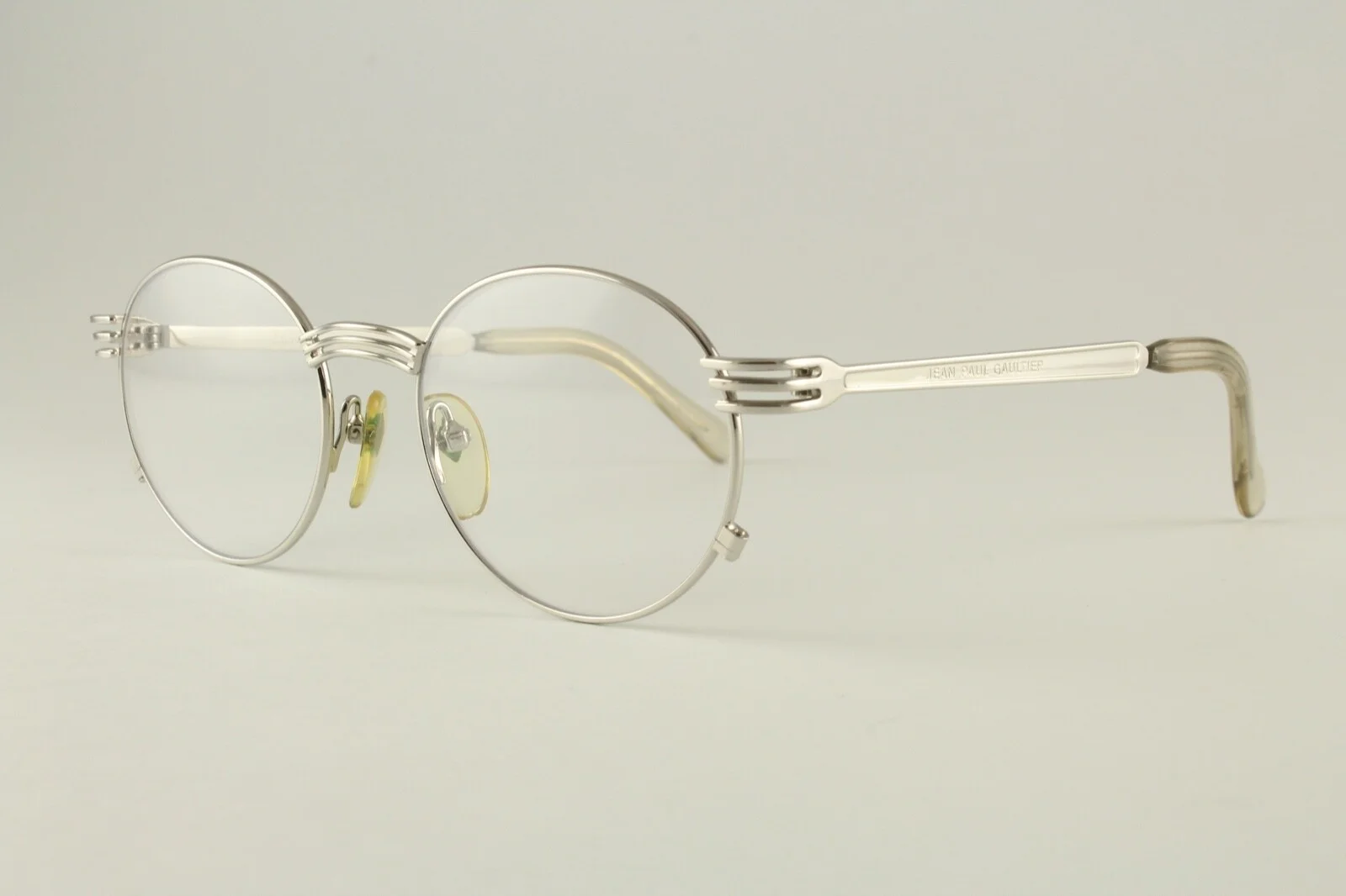 Rare Authentic Jean Paul Gaultier 55-3174 Forks Silver 50mm Glasses RX-able 3