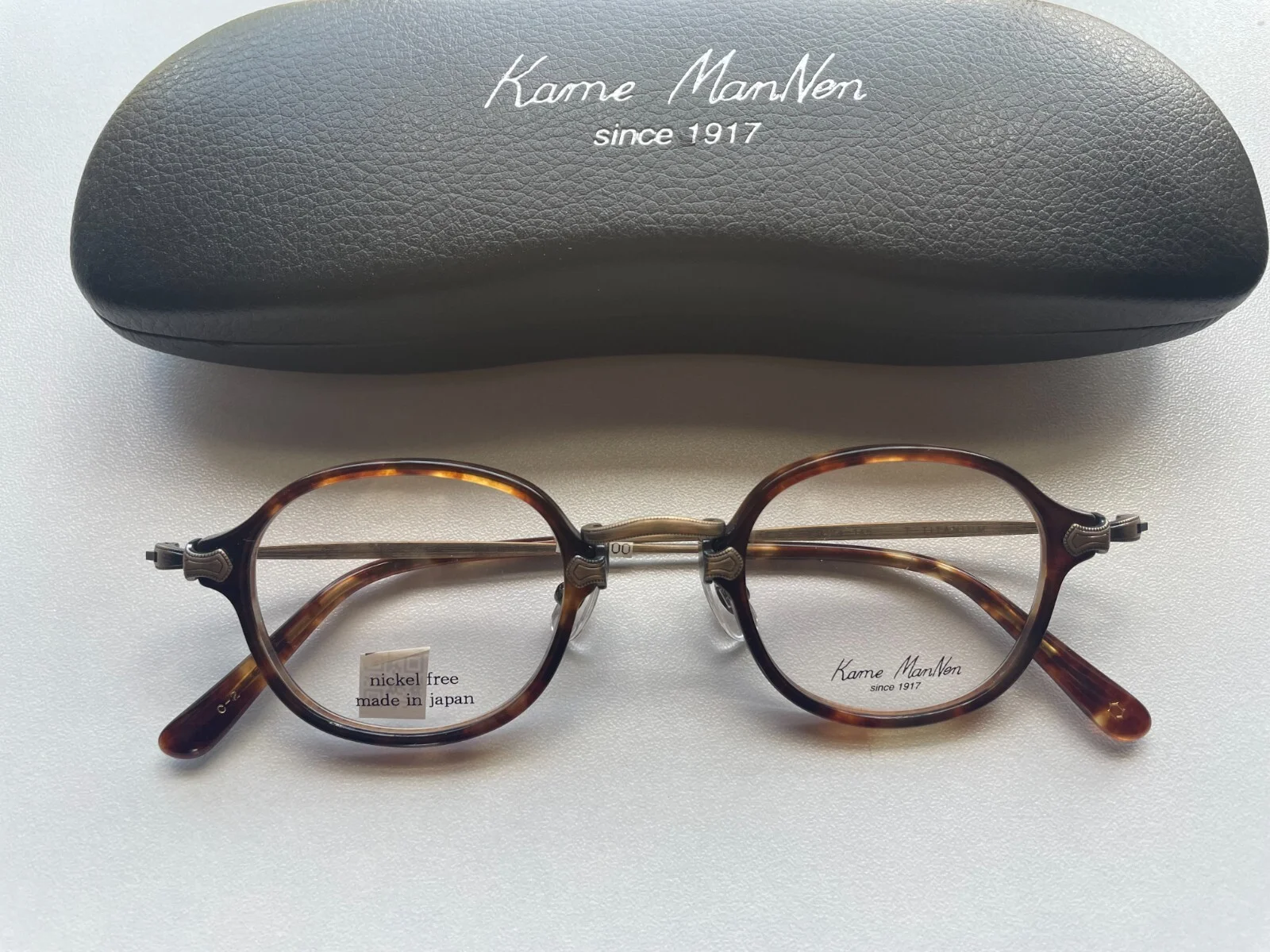 Rare AUTHENTIC Kame ManNen BRAND-NEW Eyeglasses/Tortoise-Steampunk Gold