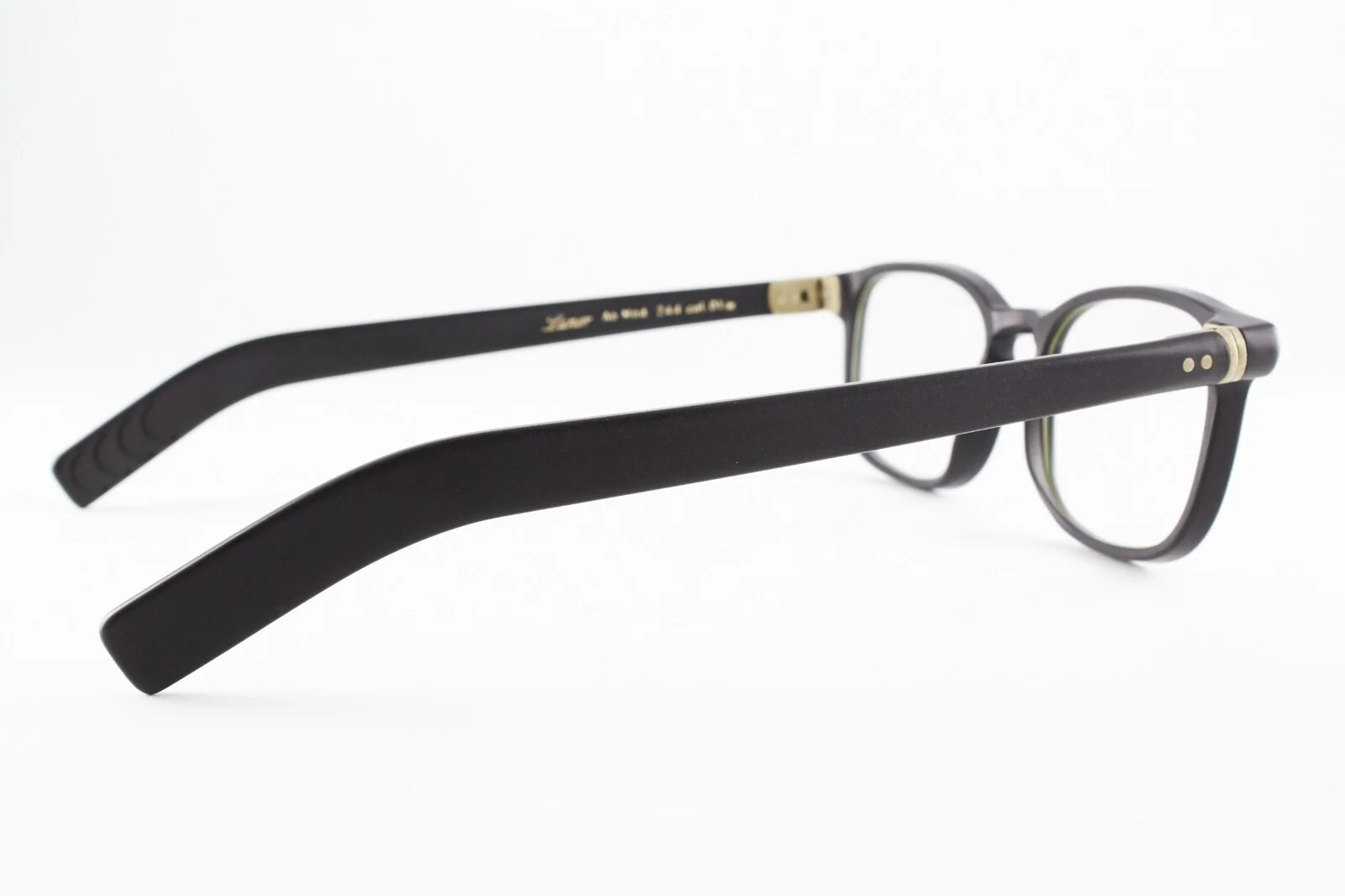 Rare Authentic Lunor A6 Mod. 244 col.01 50mm Matte Black Frames Glasses Germany 3