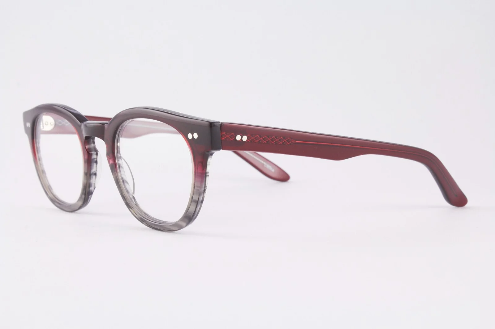 Rare Authentic See Eyewear 9713 C518 45mm Burgundy Gray Striped Frames Glasses 2