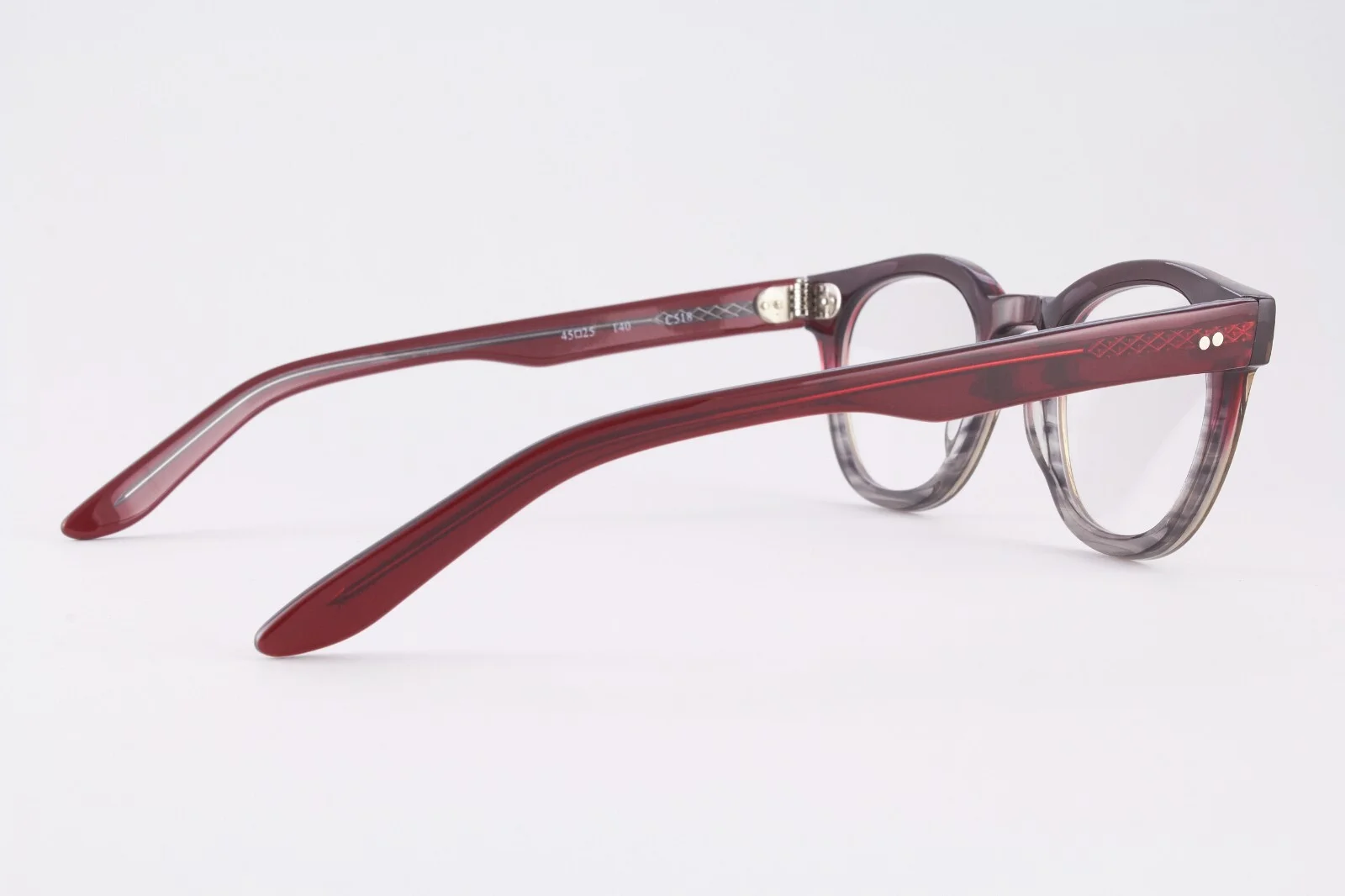 Rare Authentic See Eyewear 9713 C518 45mm Burgundy Gray Striped Frames Glasses 3