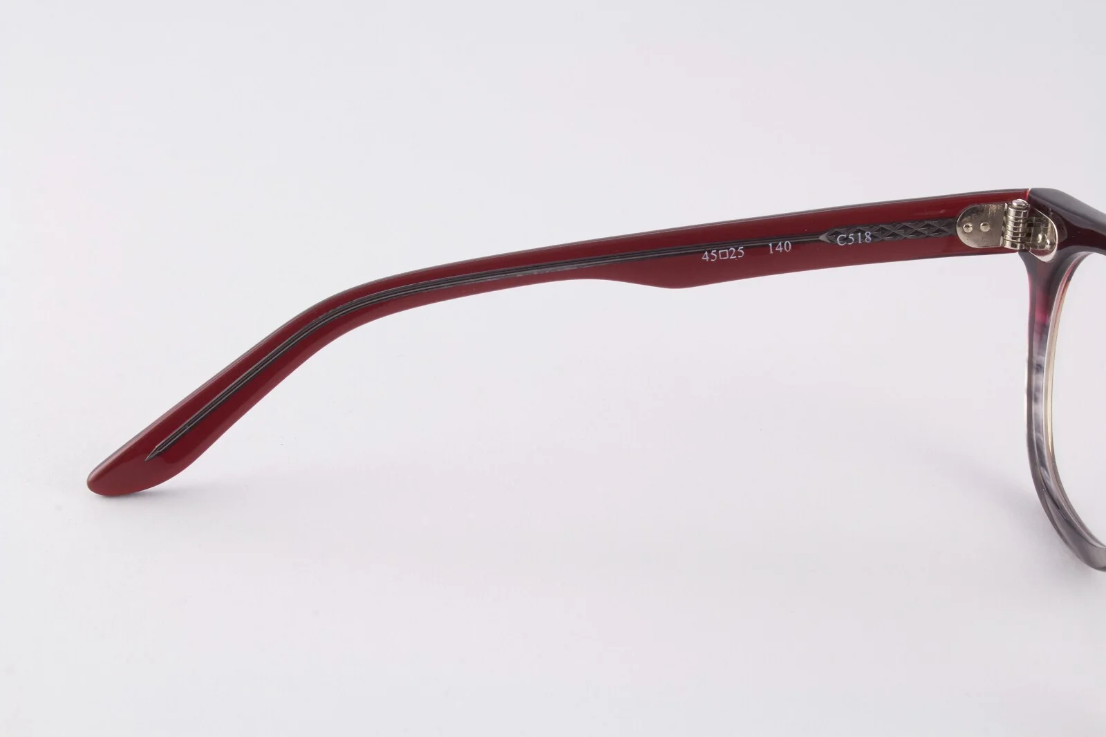 Rare Authentic See Eyewear 9713 C518 45mm Burgundy Gray Striped Frames Glasses 4