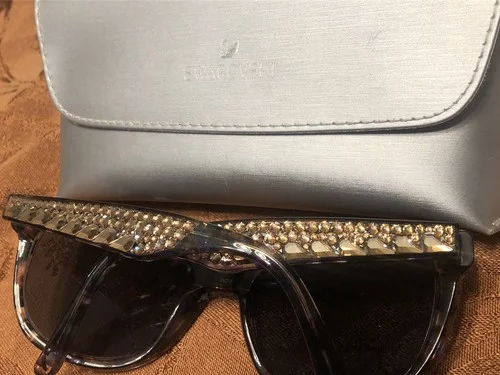 Rare Jimmy Crystal Swarovski Eyeglasses Frames Only Bling Tort Plum 135 2