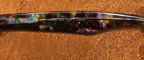 Rare Jimmy Crystal Swarovski Eyeglasses Frames Only Bling Tort Plum 135 4