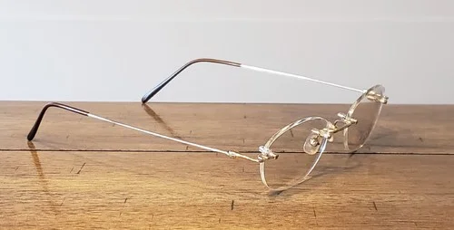 Rare Modo Eyeglasses Mod 459 Gold Rimless Frames 46-21-145 3