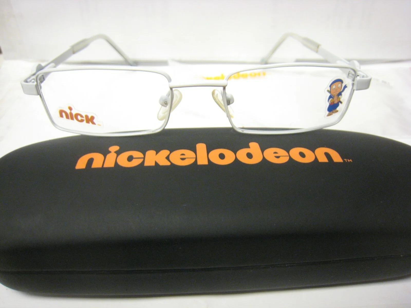 RARE NINJA HATTORI NH003 in WHITE 46-18-125 Eyeglass DEMO Frames W/Nick case
