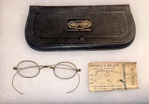 RARE OLD WEST 1890s STOCKTON CALIFORNIA POWELL KELLER GLASSES - MUSEUM GRADE - 2