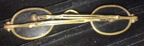 Rare Pair Early American Gold Filled Eyeglasses Spectacles Antique 19th Century 3