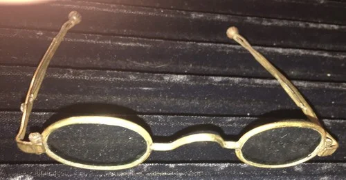 Rare Pair Early American Gold Filled Eyeglasses Spectacles Antique 19th Century 4
