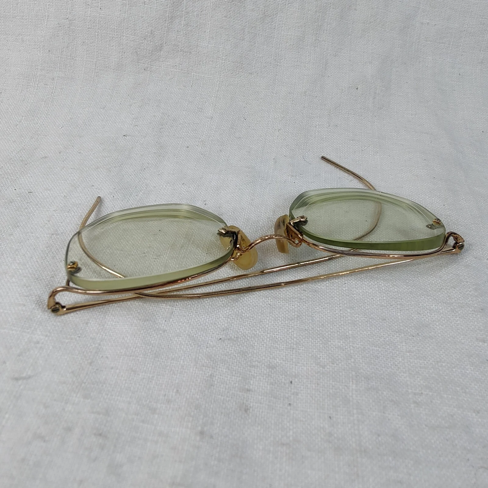 RARE VINTAGE RIMWAY FUL-VUE AMERICAN OPTICAL 12K GF WIRE EYEGLASSES F46R 2
