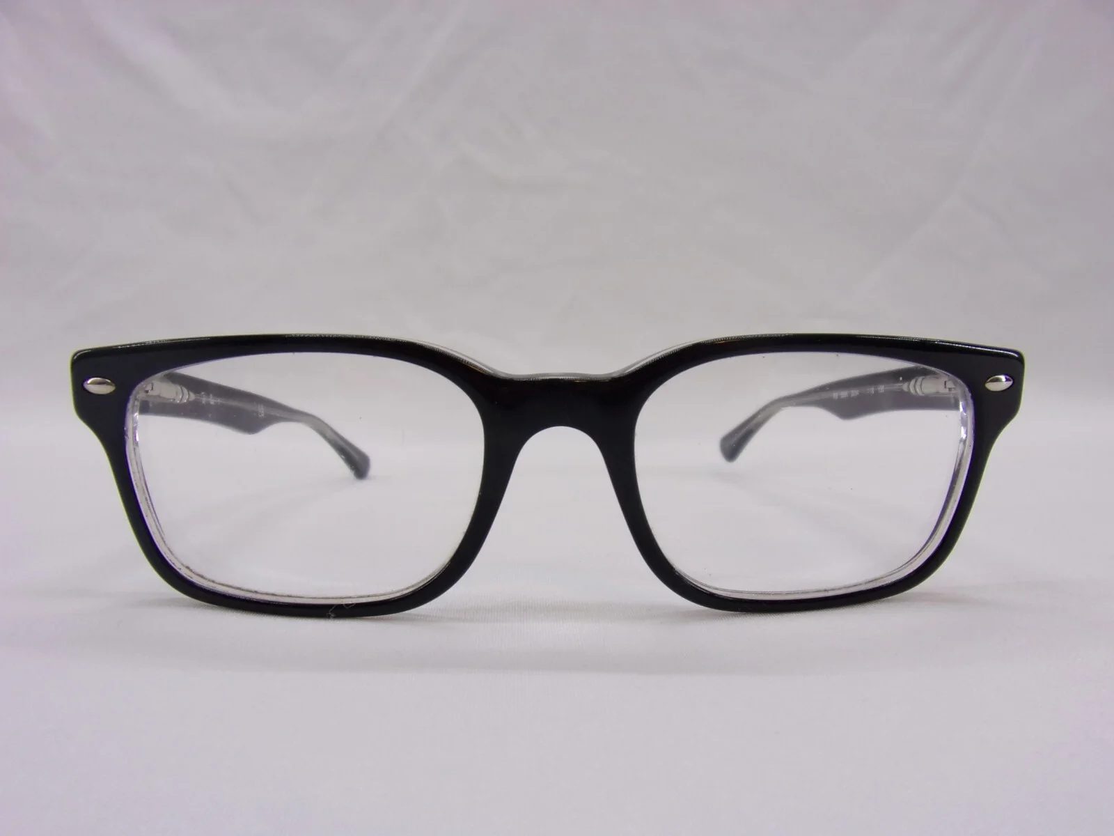 Ray Ban 5286 Black on Transparent Square Full Rim Eyeglass Frames 51-18-135 4