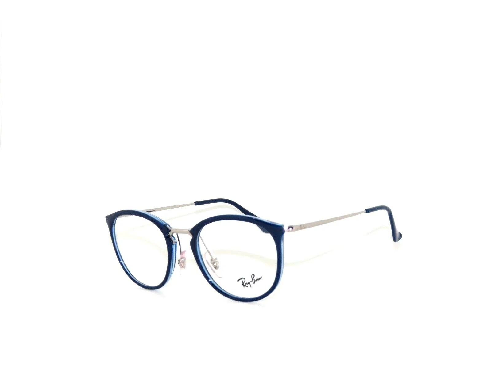 Ray Ban 7140 5972 49 Blue Silver Eyeglasses Rayban RX7140