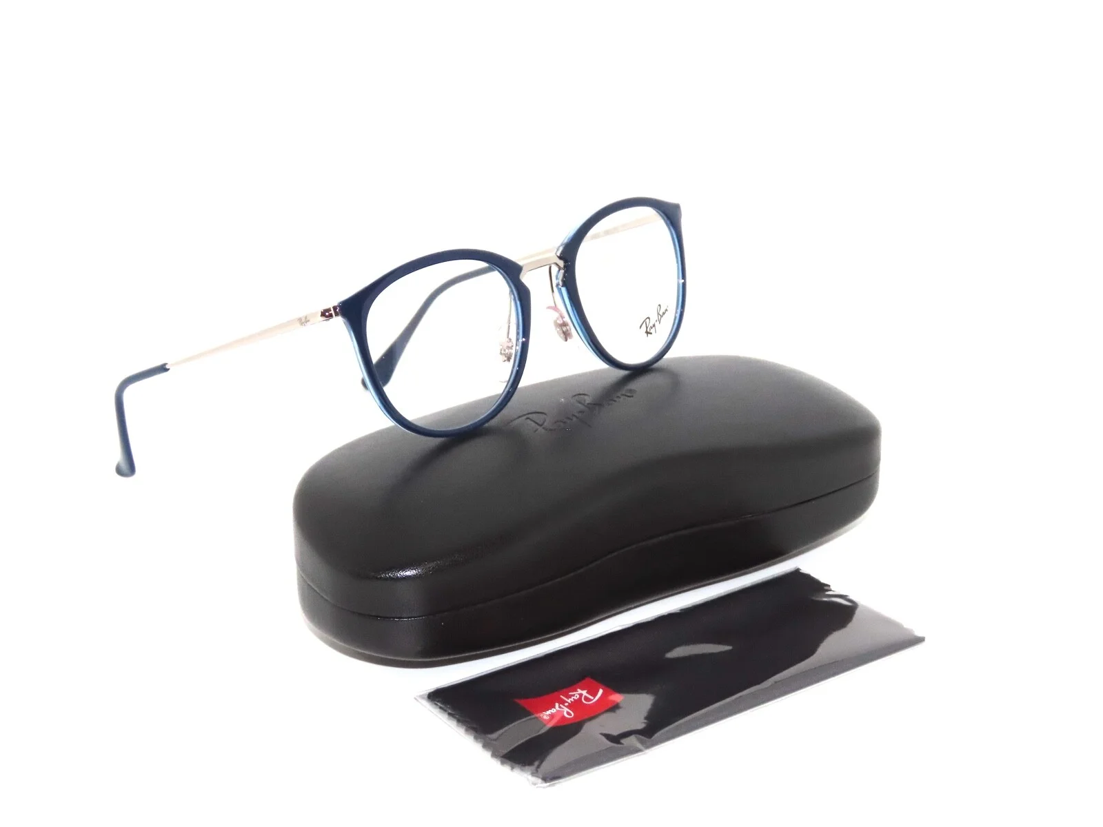 Ray Ban 7140 5972 49 Blue Silver Eyeglasses Rayban RX7140 2