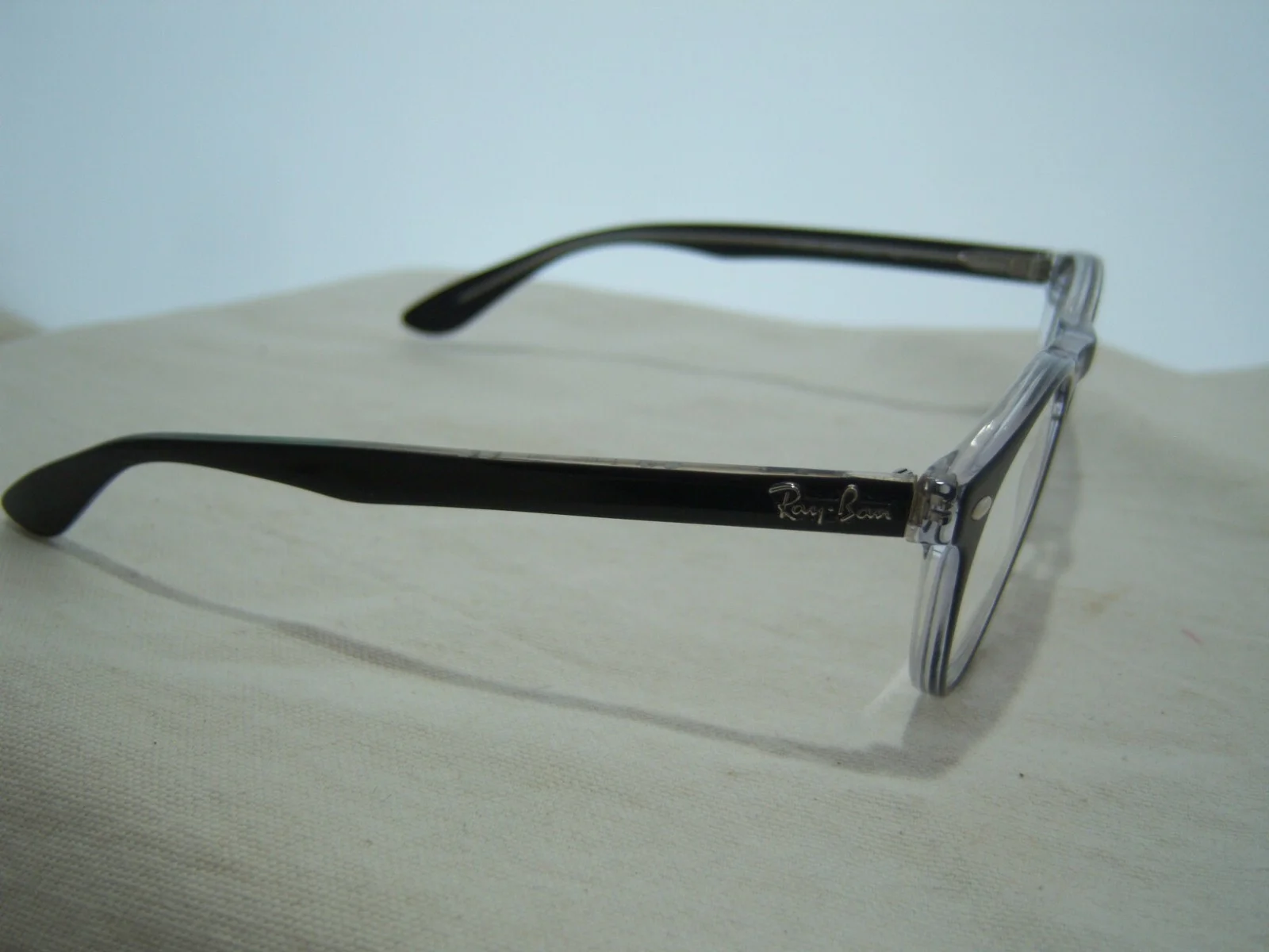 RAY BAN BLACK ROUND EYEGLASS FRAMES RB 52832034 Plastic Clear 2